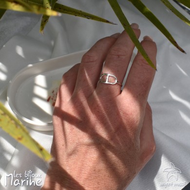 Bague ajustable ovale