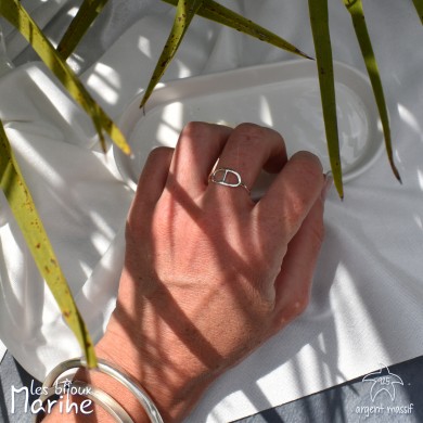 Bague ajustable ovale