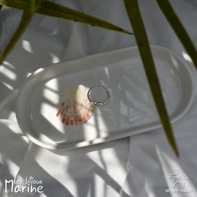 Bague ajustable coeur