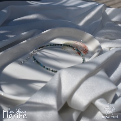 Bracelet apatite facetté