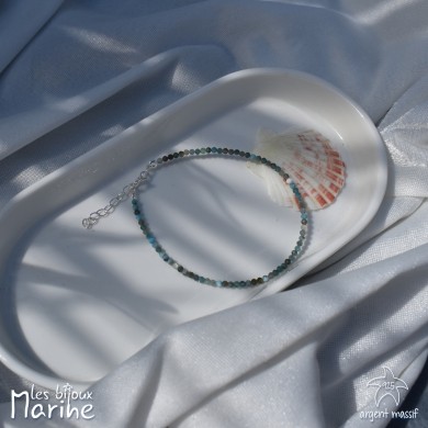 Bracelet apatite facetté