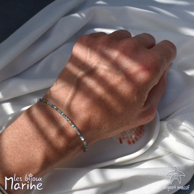 Bracelet apatite facetté