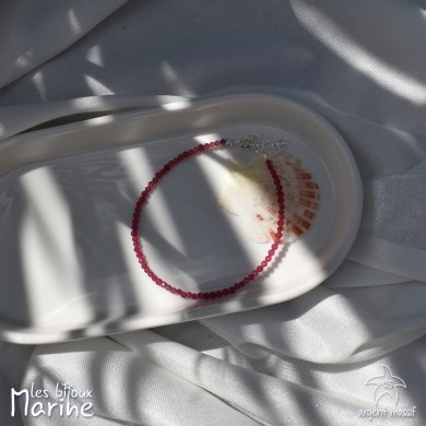 Bracelet rubis facetté