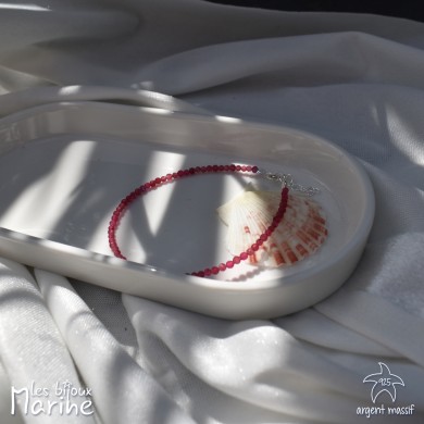 Bracelet rubis facetté