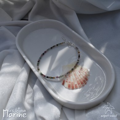 Bracelet tourmaline facetté