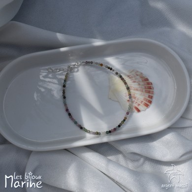 Bracelet tourmaline facetté