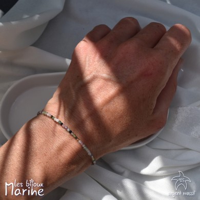 Bracelet tourmaline facetté
