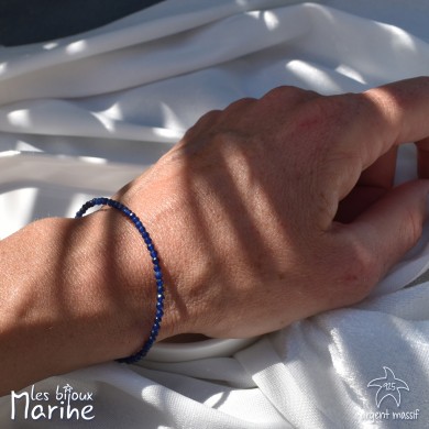 Bracelet saphir facetté