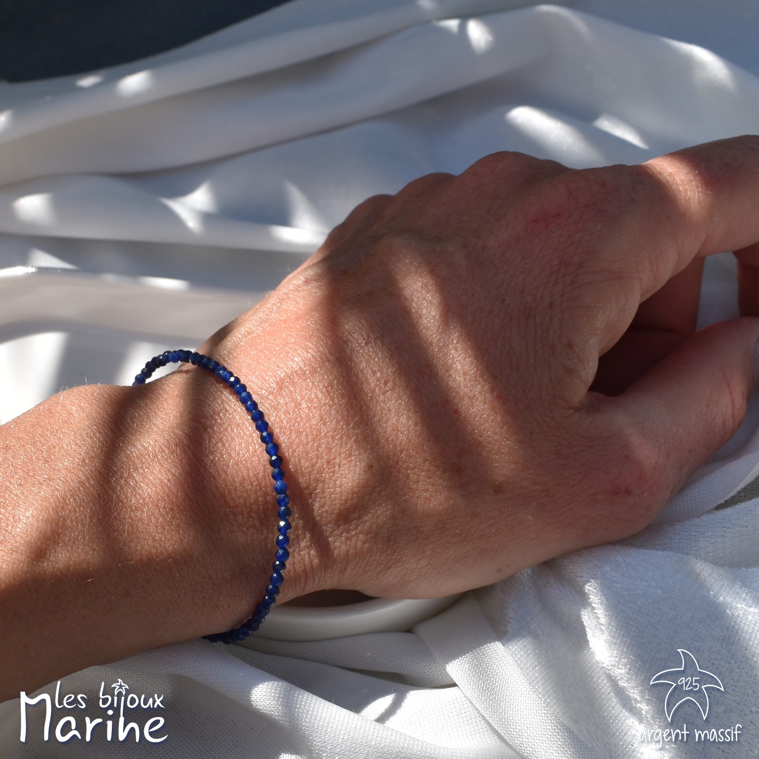 Bracelet saphir facetté