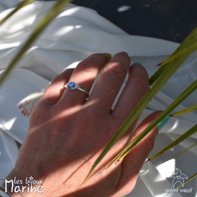 Bague Pleyben Blue ajustable