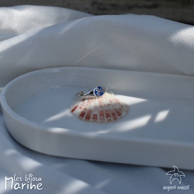 Bague Pleyben Blue ajustable