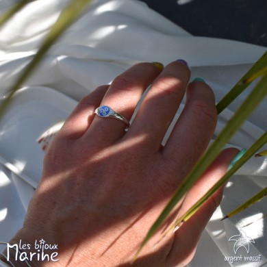 Bague Pleyben Blue ajustable