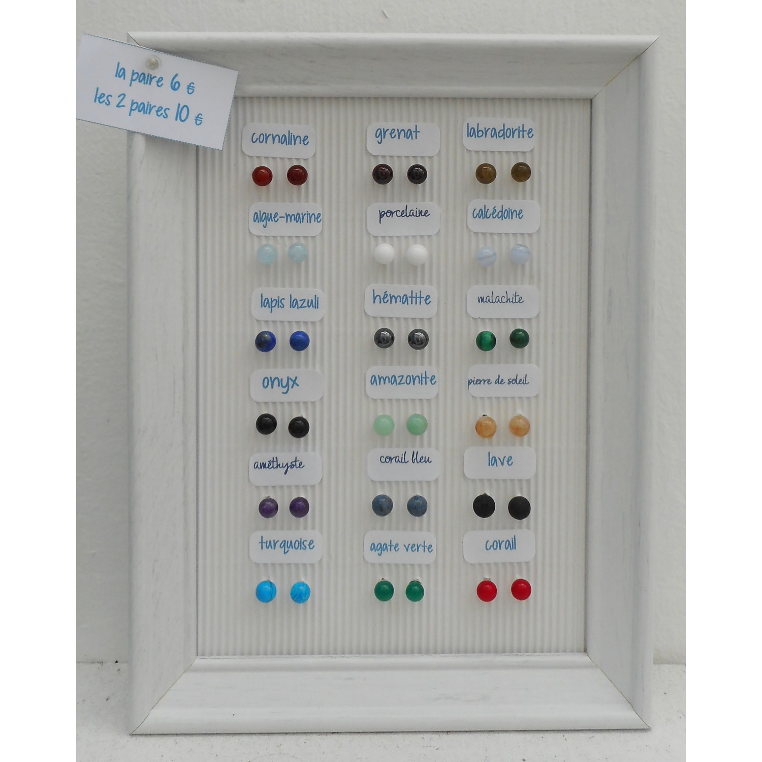 Boucles d'oreilles pierres naturelles Boucles d'oreilles pierres naturelles